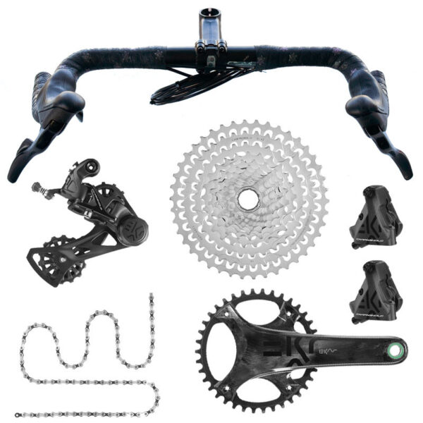 Groupe Campagnolo EKAR 13 V + Cintre Discover Gravel + Potence discover + Guidoline Supacaz