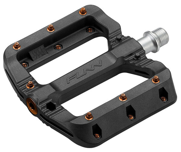 funn black magic flat pedals orange 163316